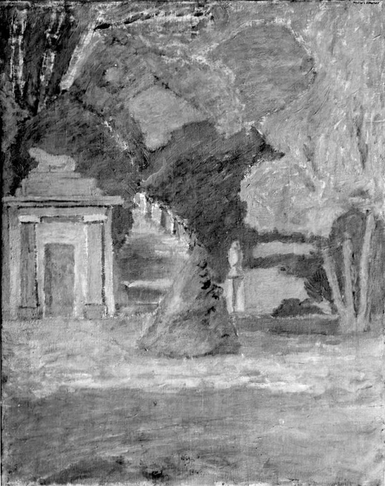 Obraz-zatytułowany-Zielony-pejzaż-z-bramą-został-namalowany-w-Rudkach-w-1933-r.-przez-Piotra-Potworowskiego