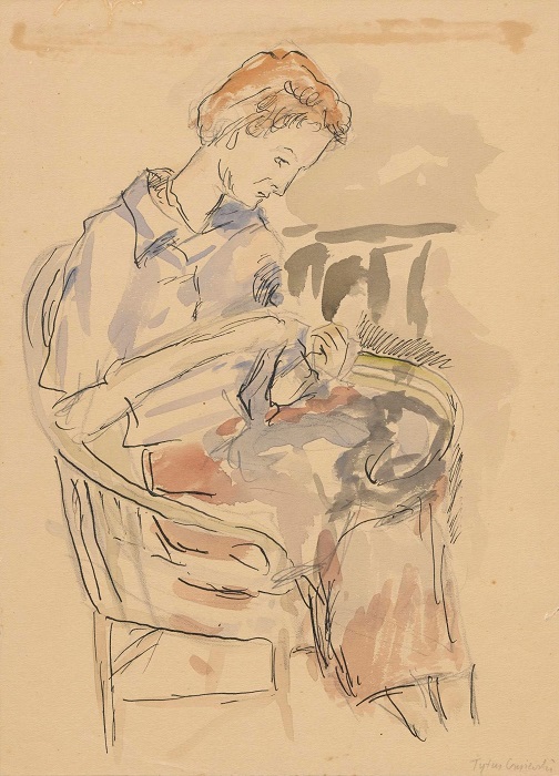 Tytus Czyżewski, Kobieta w fotelu -Magdalena Mańkowska-Potworowska, ok. 1935, Muzeum Narodowe w Warszawie